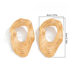 Liquid Irregular Ruched Flower Earrings
