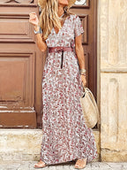 Gabriela Aesthetic Floral Maxi Dress Statement Occasion Edit