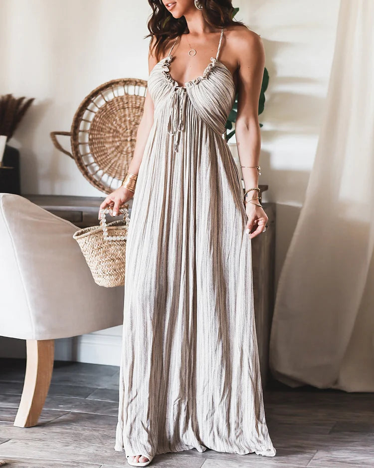 Nina Elevated Sleeveless Pleated Dress Occasion Wear