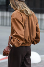 Zipper Suede Warm Street-Style Jacket