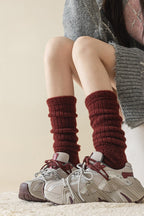 Foot Stirrup Cozy Ribbed Leg Warmers