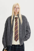 Oversized Cable Knit Cardigan