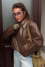 Retro Moto Burgundy Matte Leather Jacket