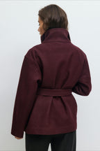 Structured Double Faced Wool Midi Coat