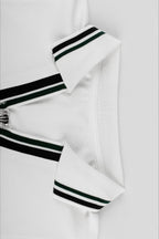 Polo Collar Stretch Fit Top Ruched Mini Skirt Set