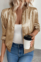 Stylish Loose-fitting Long-sleeved Zipper Casual Jacket