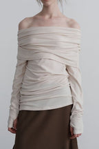 Chic Off Shoulder Slim Knit Top