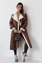 Reversible Fleece Stand Collar Coat