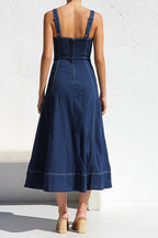 Casual ButtonUp Denim Dress