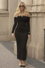 Elegant Ruched OffShoulder Birthday Dress