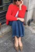 Solid Color Cardigan Long Sleeve Knitted Sweater Jacket