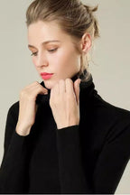Stacked Neck Lightweight Wool Knit Top