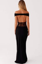 Sexy Mesh See Through V-Neck Backless Bodycon Dress