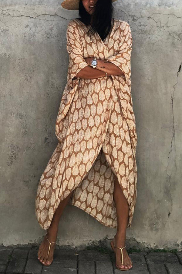 Hidden Island Boho Printed Kimono Beach Cover-up