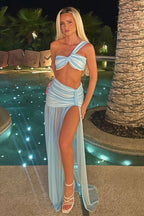 Sexy Bikini Top Mesh Bodycon Skirt Set