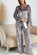 Velvet Home Service Long -sleeved Trousers Two -piece Suit