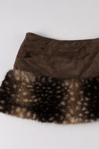 Fleece Patchwork Crop Tube Two Piece Set
