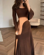 Gertrudis Boutique Dress with Long Sleeves Statement Occasion Edit