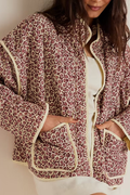 Floral Print Thin Pocket Cardigan Jacket
