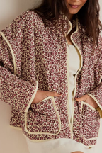 Floral Print Thin Pocket Cardigan Jacket