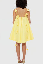 Floral Decor Loose Mini Dress