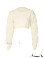 Cable Knit Graceful Crop Cami Top