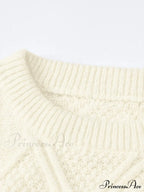 Cable Knit Graceful Crop Cami Top