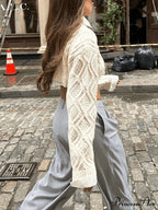 Cable Knit Graceful Crop Cami Top