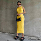 Cable Knit Stylish Tank Maxi Dress