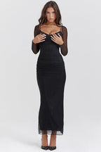 Backless Split Bodycon Maxi Dress