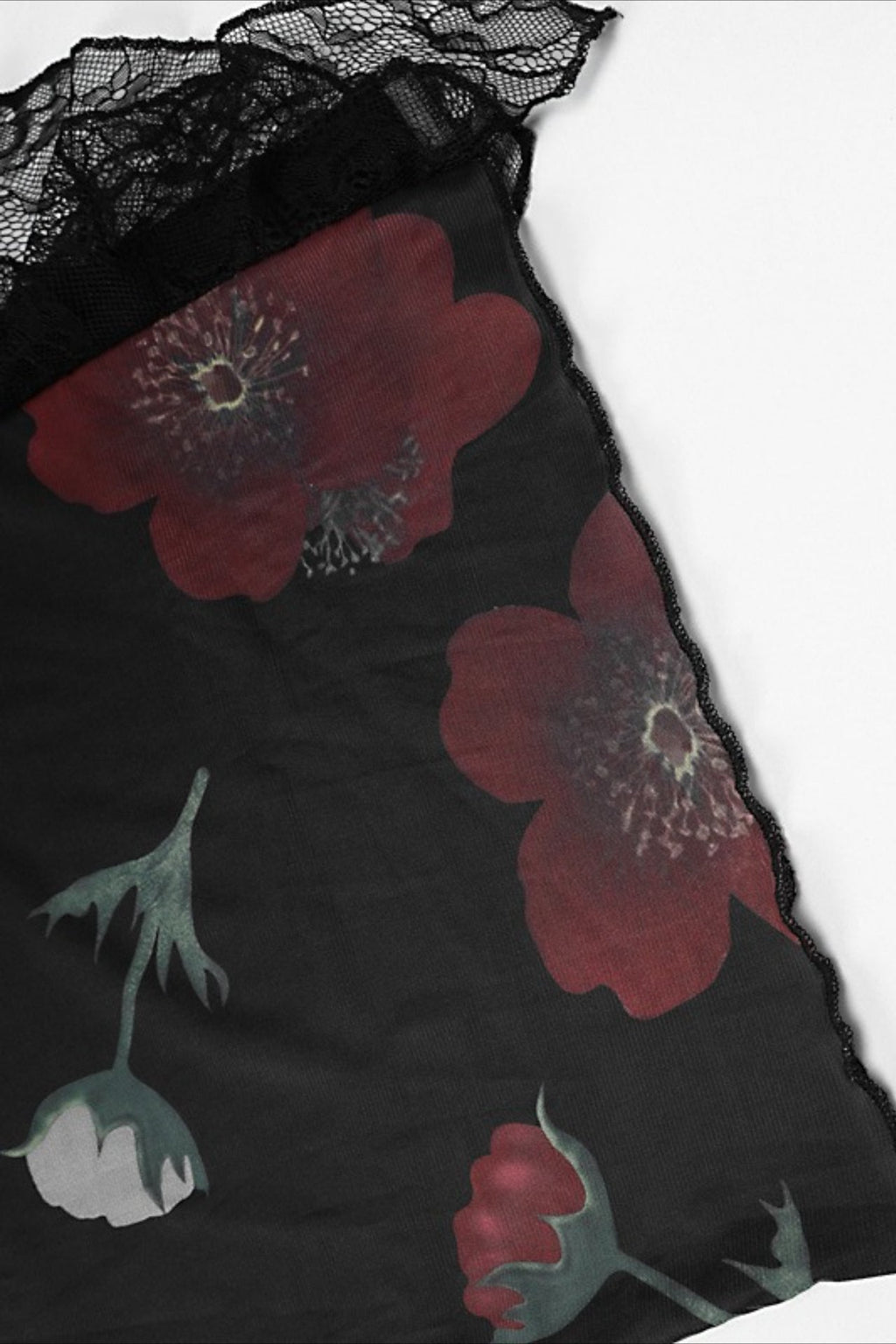 Off Shoulder Mesh Strapless Slit Slim Floral Dress