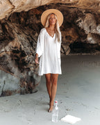 Calabasas Lace Cover Up Dress Off White