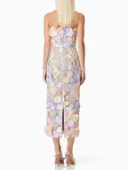 Calysta Appliques Sleeveless Midi Dress