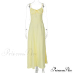 Cami Tie Up Charming Solid Maxi Dress