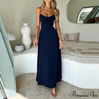 Cami Tie Up Charming Solid Maxi Dress
