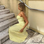 Cami Tie Up Charming Solid Maxi Dress