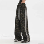 Camouflage Striped Loose Jogging Pants