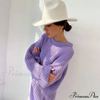 Candy Color Crewneck Trendy Pullover Sweater - Orange