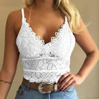 Candy Color Lace V-Neck Camisole Plus Size Bralette Vest