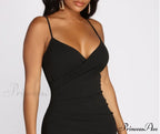 Captivate Me Asymmetric Charming Crepe Mini Dress