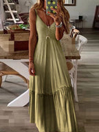 V-Neck Gradient Cami Dress