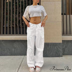 Cargo Pants Straight Wide Leg Loose Casual Trousers