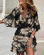 Isis Elegant Mini Dress with a Stylish Print Design for Women