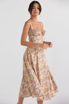 Fiorella Elevated Midi Corset Dress Premium Wardrobe Essential