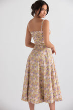 Fiorella Elevated Midi Corset Dress Premium Wardrobe Essential