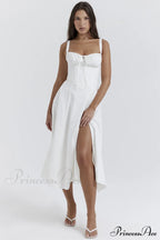 Carmen White Stylish Bustier Sundress