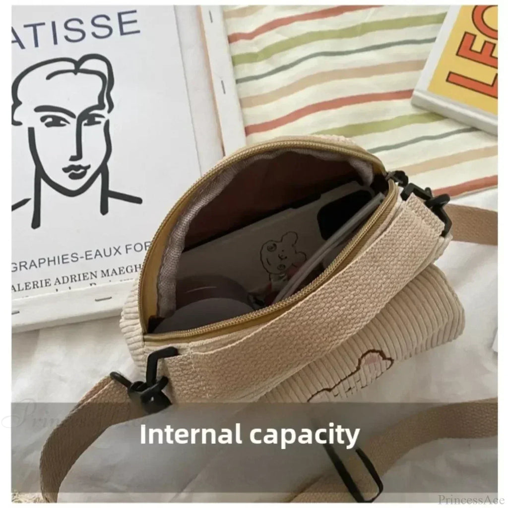 Cartoon Bear Casual Crossbody Shoulder Bag