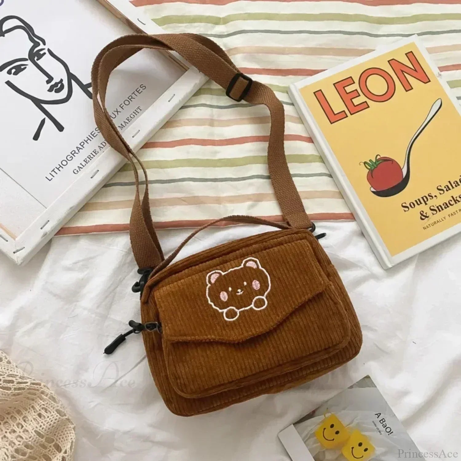Cartoon Bear Casual Crossbody Shoulder Bag