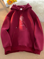 Cartoon Brainstorm Print Hip Hop Hoodie