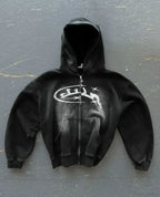 Cartoon Pattern Zipper Hoodie